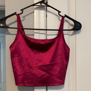 Elegant Red Women's Crop Top